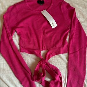 NWT Fuchsia Pink Cropped Sweater